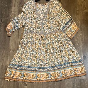 Shein 2XL Curvy Floral Bohemian Dress